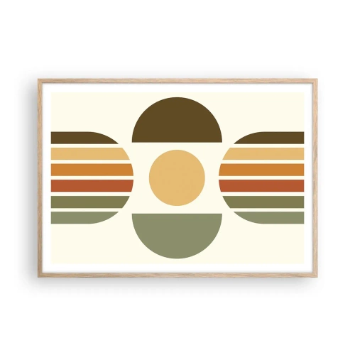 Poster in cornice rovere chiaro - Nei colori della terra - 100x70 cm