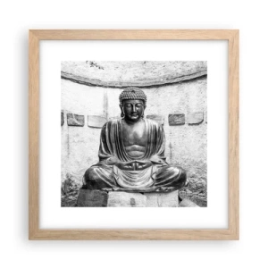 Poster in cornice rovere chiaro - Alla fonte della pace - 30x30 cm