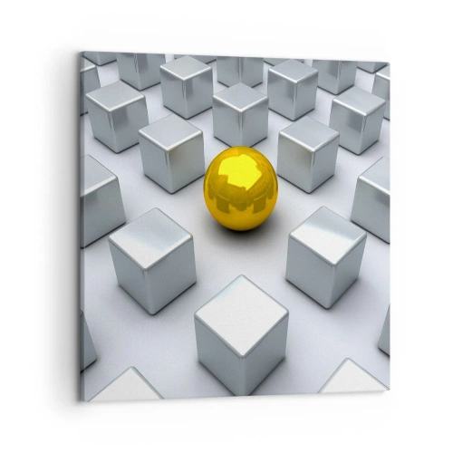 Quadro su tela - Stampe su Tela - Perché io? Composizione geometrica - 50x50 cm