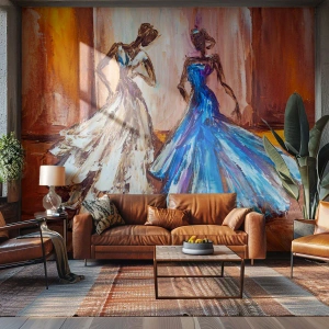Fotomurali Autoadesivo Deluxe Sticker - Duetto armonioso - Donna, Vestito da sposa, Moda - 150x105 cm