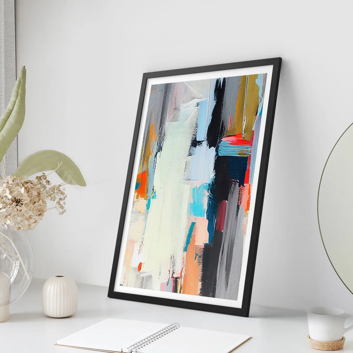 Poster in cornice nera - C'è una logica? - 61x91 cm