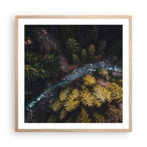 Poster in cornice rovere chiaro - Sempre più veloce - 60x60 cm