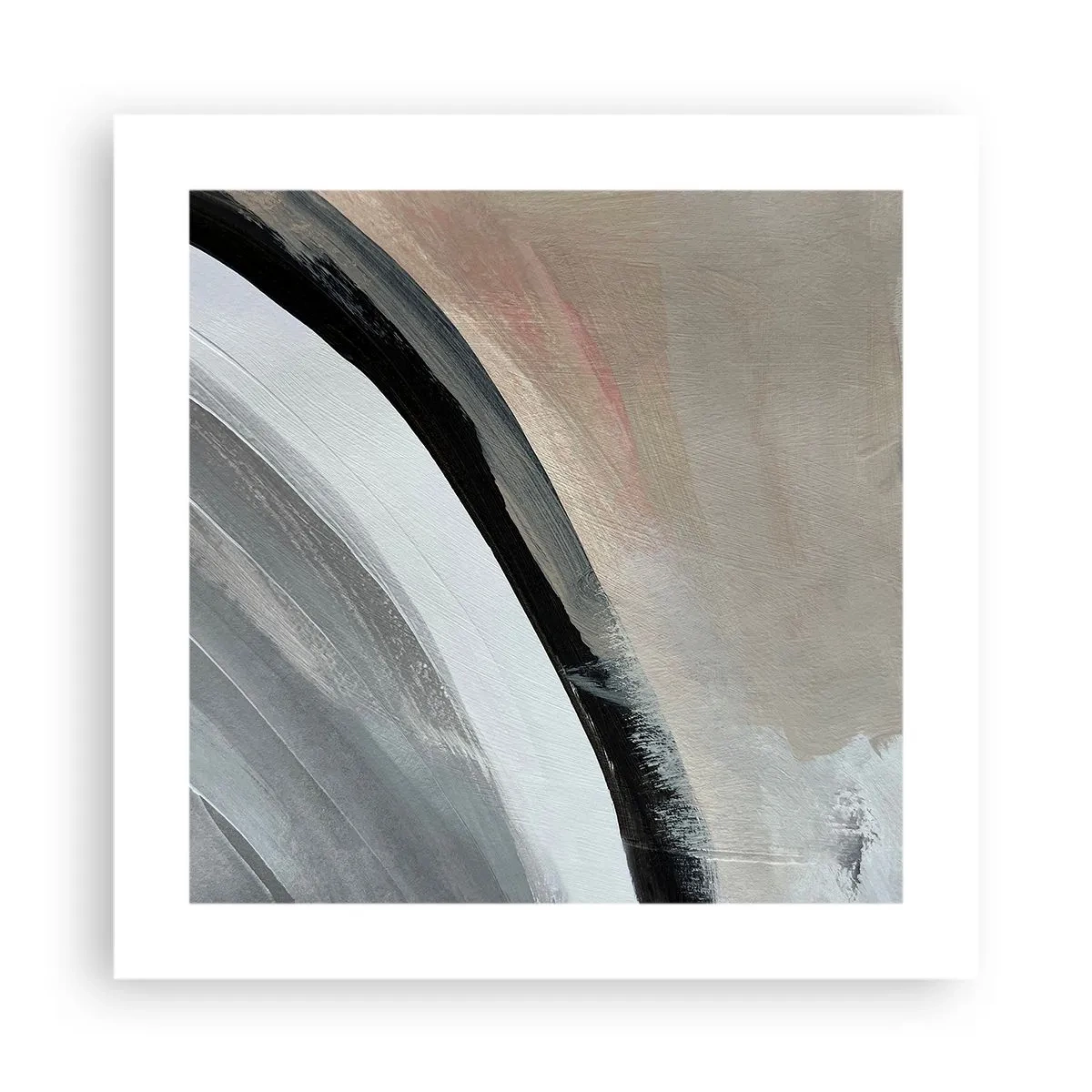 Poster - Composizione: arco di nero e grigio - 40x40 cm