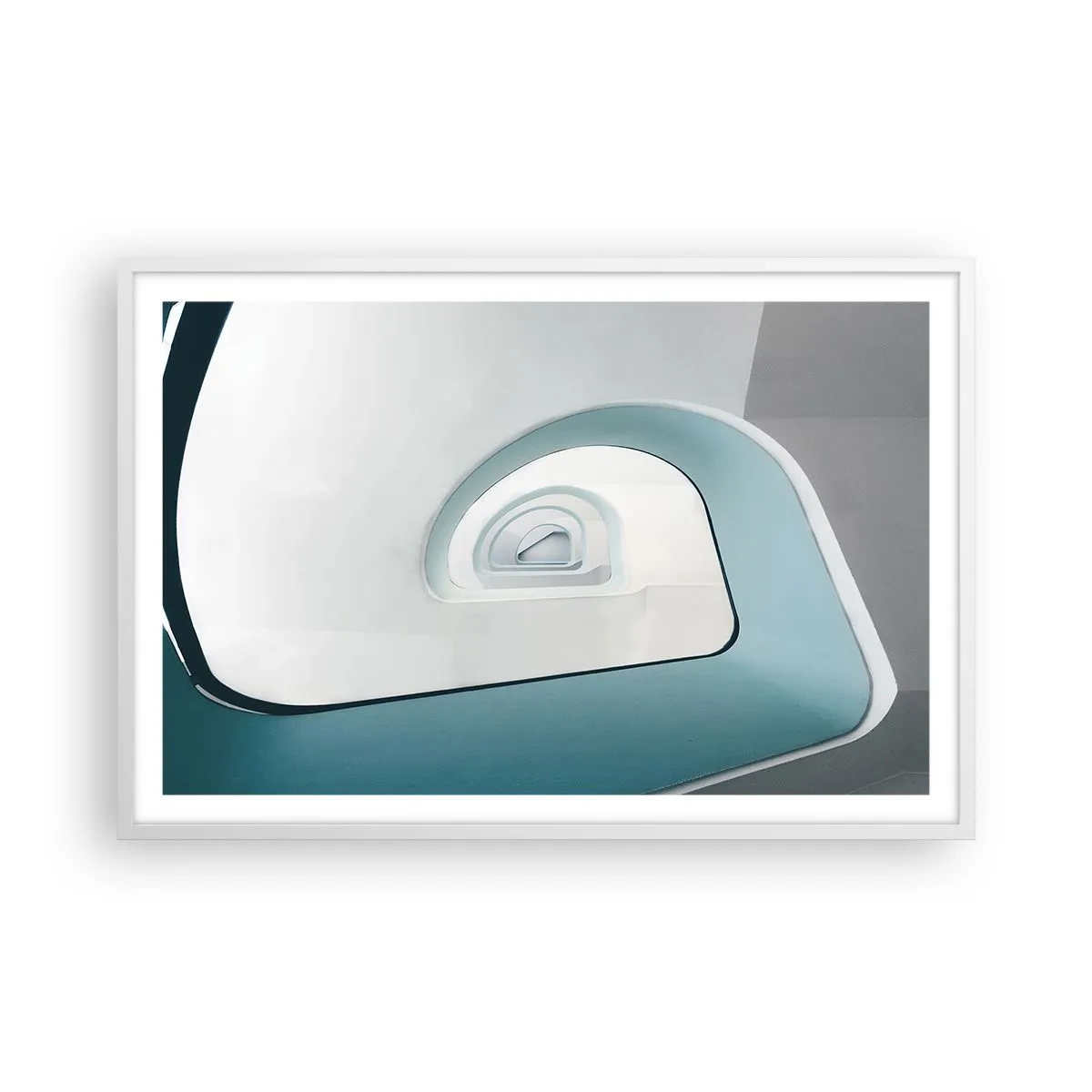 Poster in cornice bianca - Blu fino in fondo - 91x61 cm