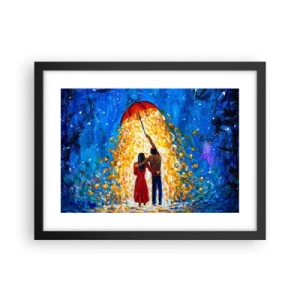 Poster in cornice nera - La magia di una sera piovosa? - 40x30 cm