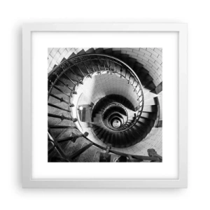 Poster in cornice bianca - Ancora più in alto - 30x30 cm