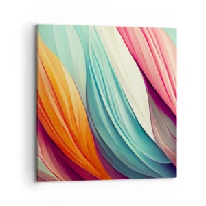 Quadro su tela - Stampe su Tela - Intreccio arcobaleno - 70x70 cm