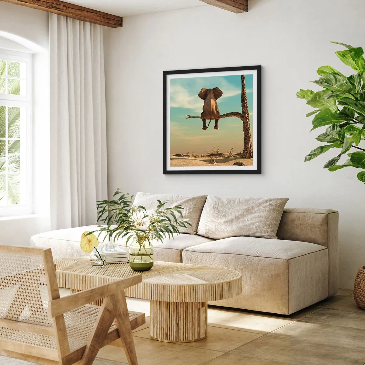 Poster in cornice nera - Nuovo punto di vista - 60x60 cm