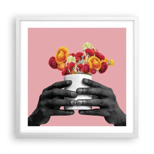 Poster in cornice bianca - Apoteosi di vita - 50x50 cm