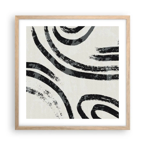 Poster in cornice rovere chiaro - Interrotto a metà - 50x50 cm