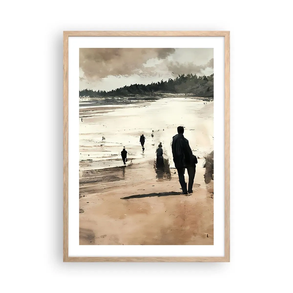 Poster in cornice rovere chiaro - Convocati - 50x70 cm