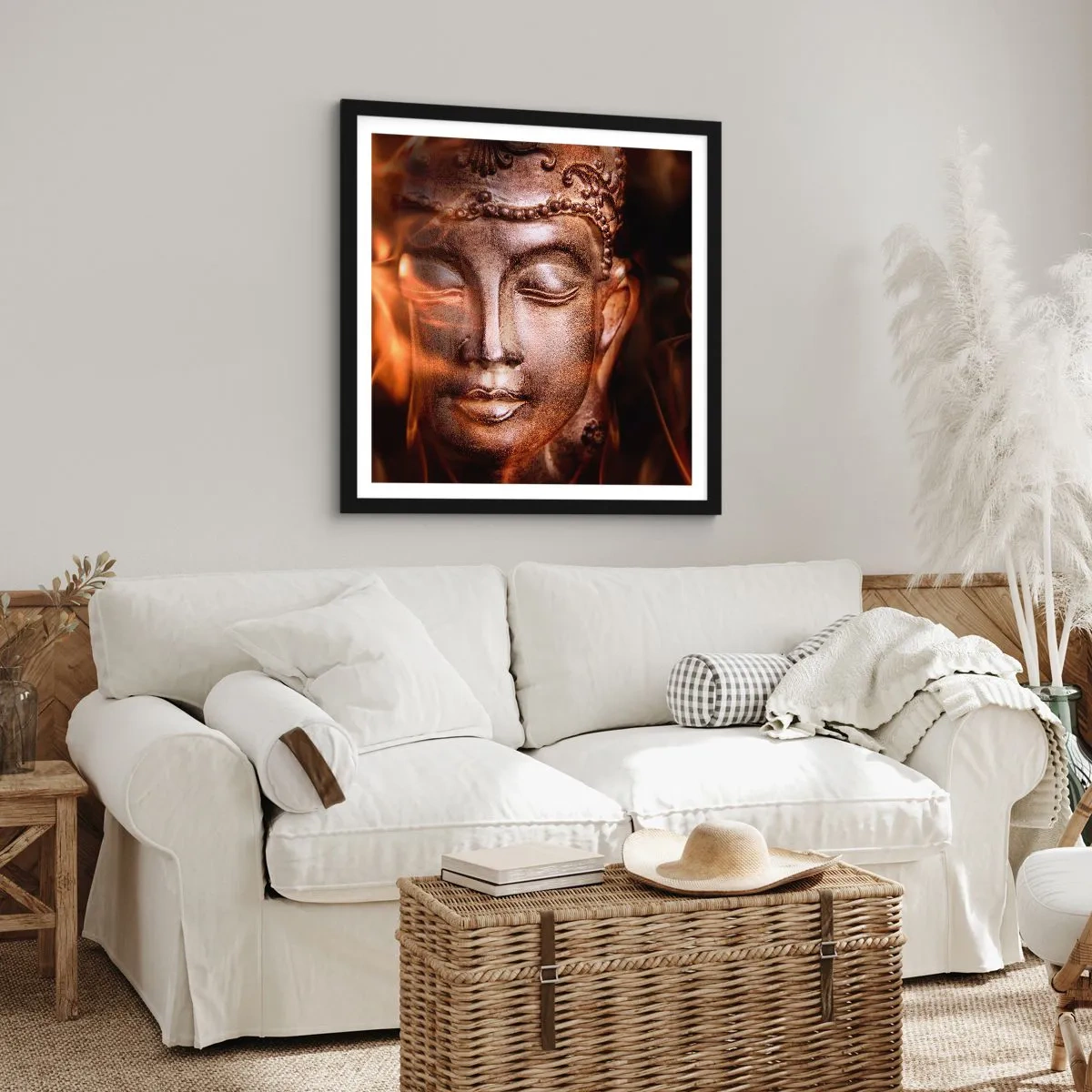 Poster in cornice nera - Esiste solo qui e ora - 50x50 cm