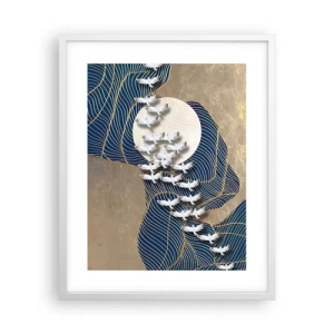 Poster in cornice bianca - Libertà, viaggio, comunità - 40x50 cm