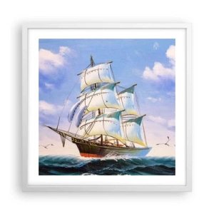 Poster in cornice bianca - Con orgoglio nel vento - 50x50 cm