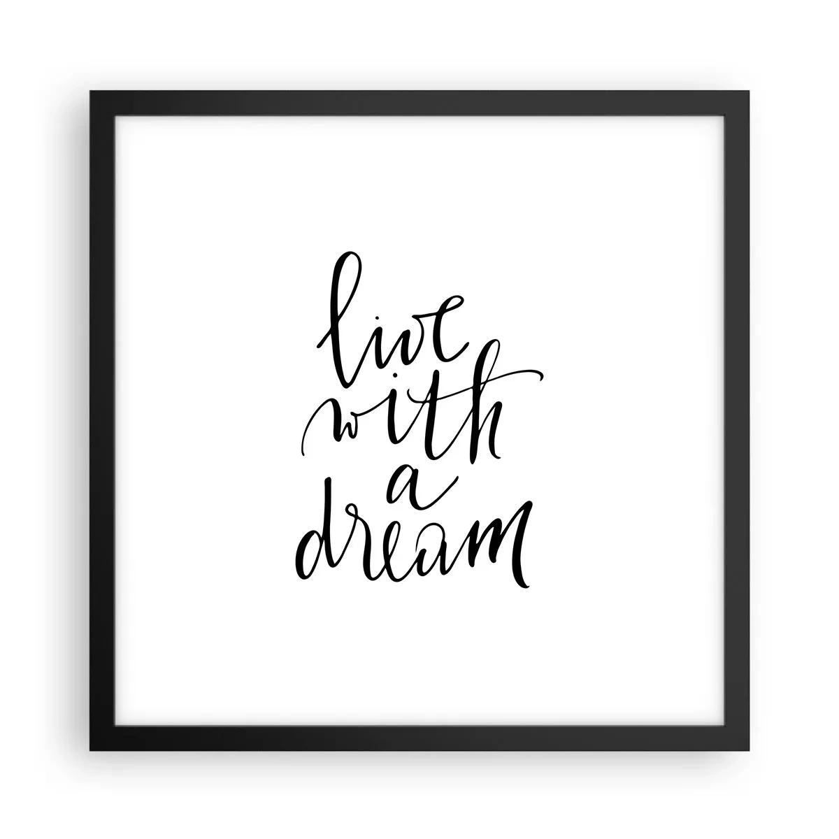 Poster in cornice nera - Of course - 40x40 cm