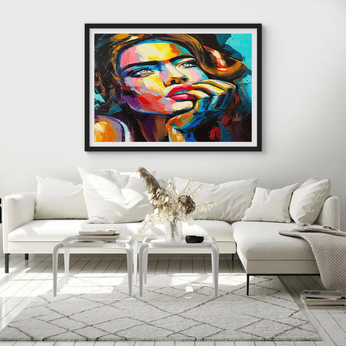 Poster in cornice nera - I sogni come uccelli planano nel cielo - 40x30 cm