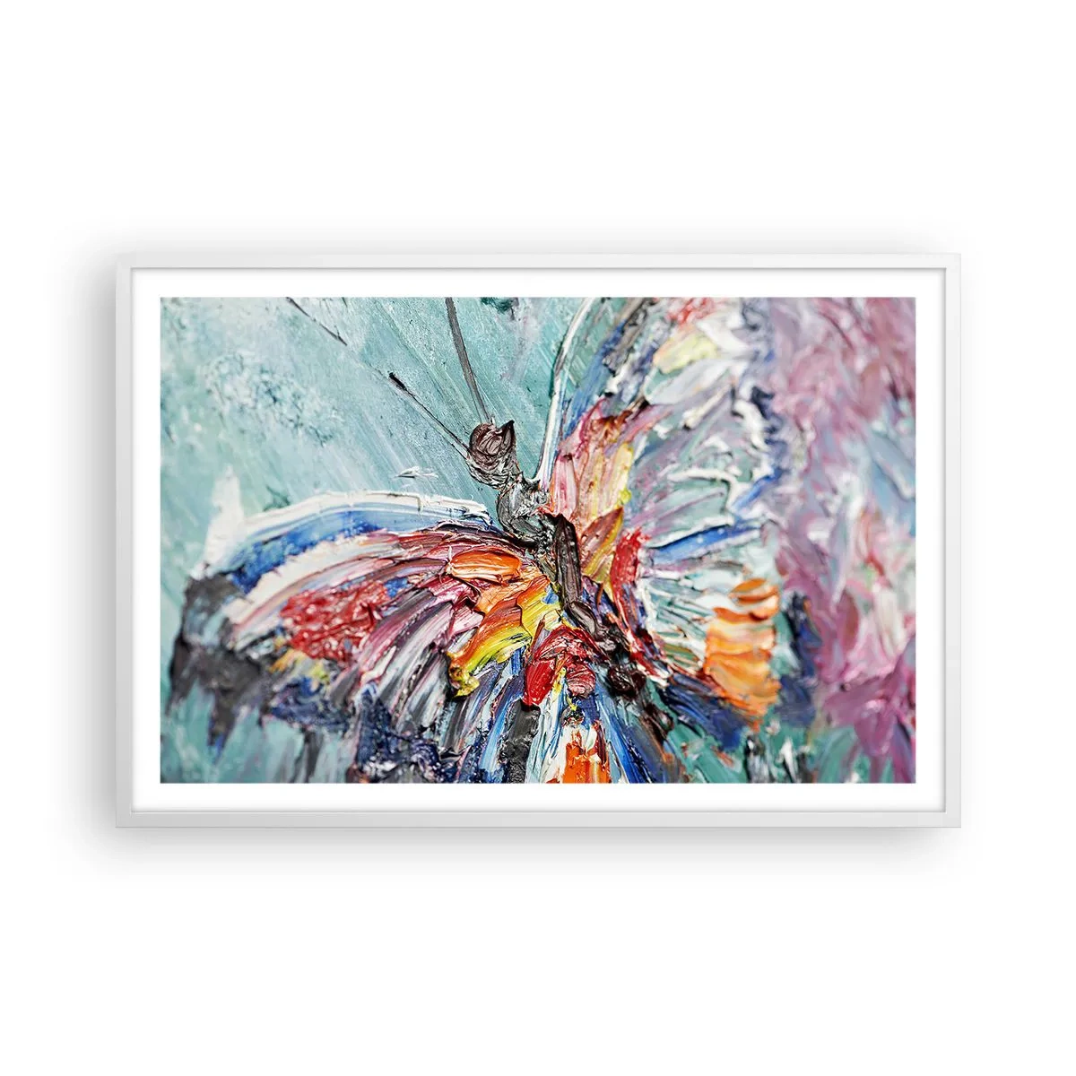 Poster in cornice bianca - Dipinto dalla natura - 91x61 cm