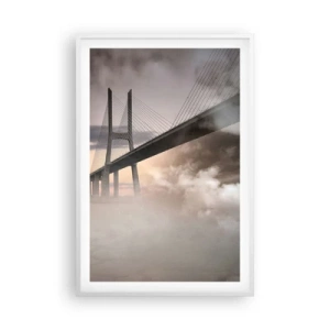 Poster in cornice bianca - Sul fiume che non c'è - 61x91 cm