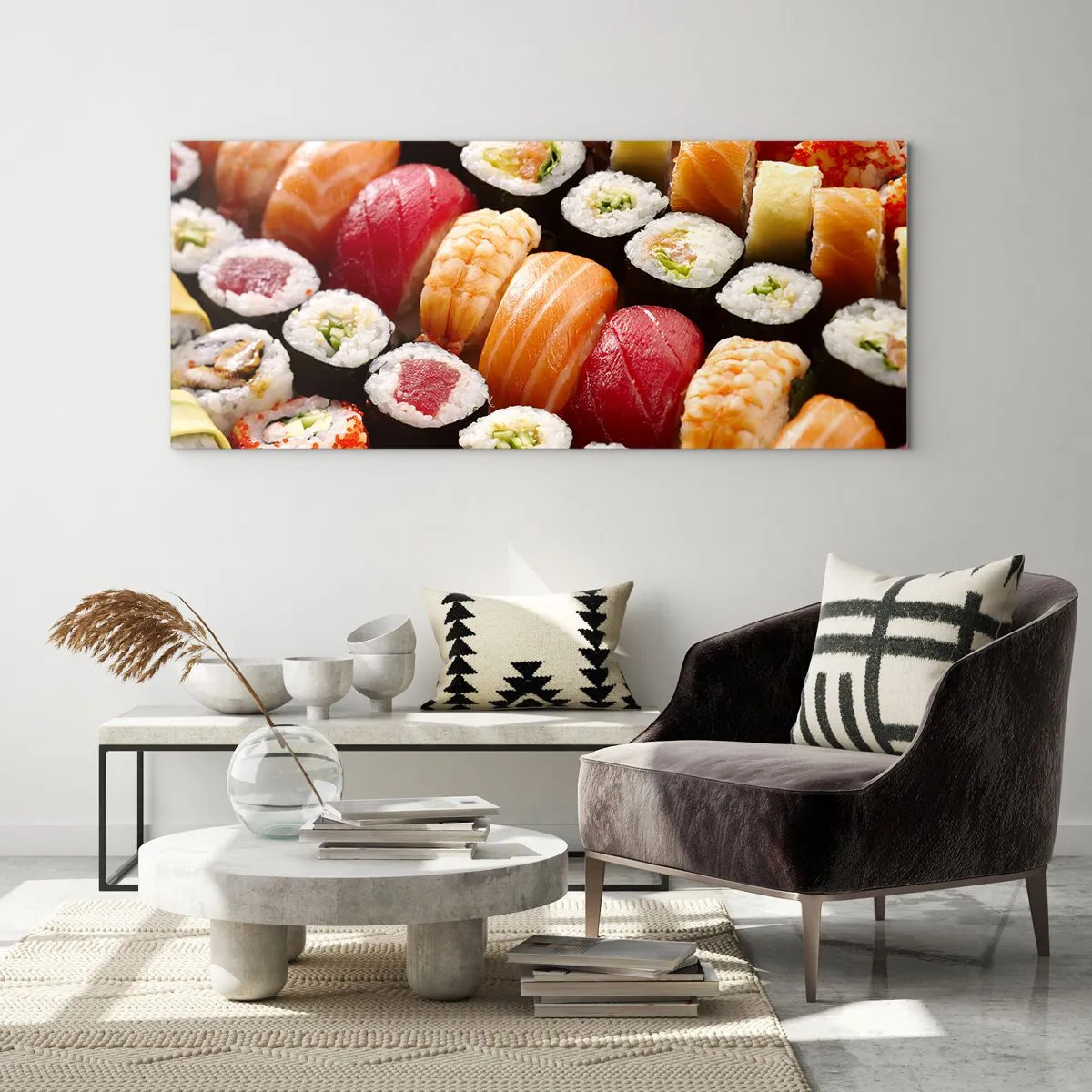 Quadro su vetro - Colori e sapori dell'Asia - 90x30 cm
