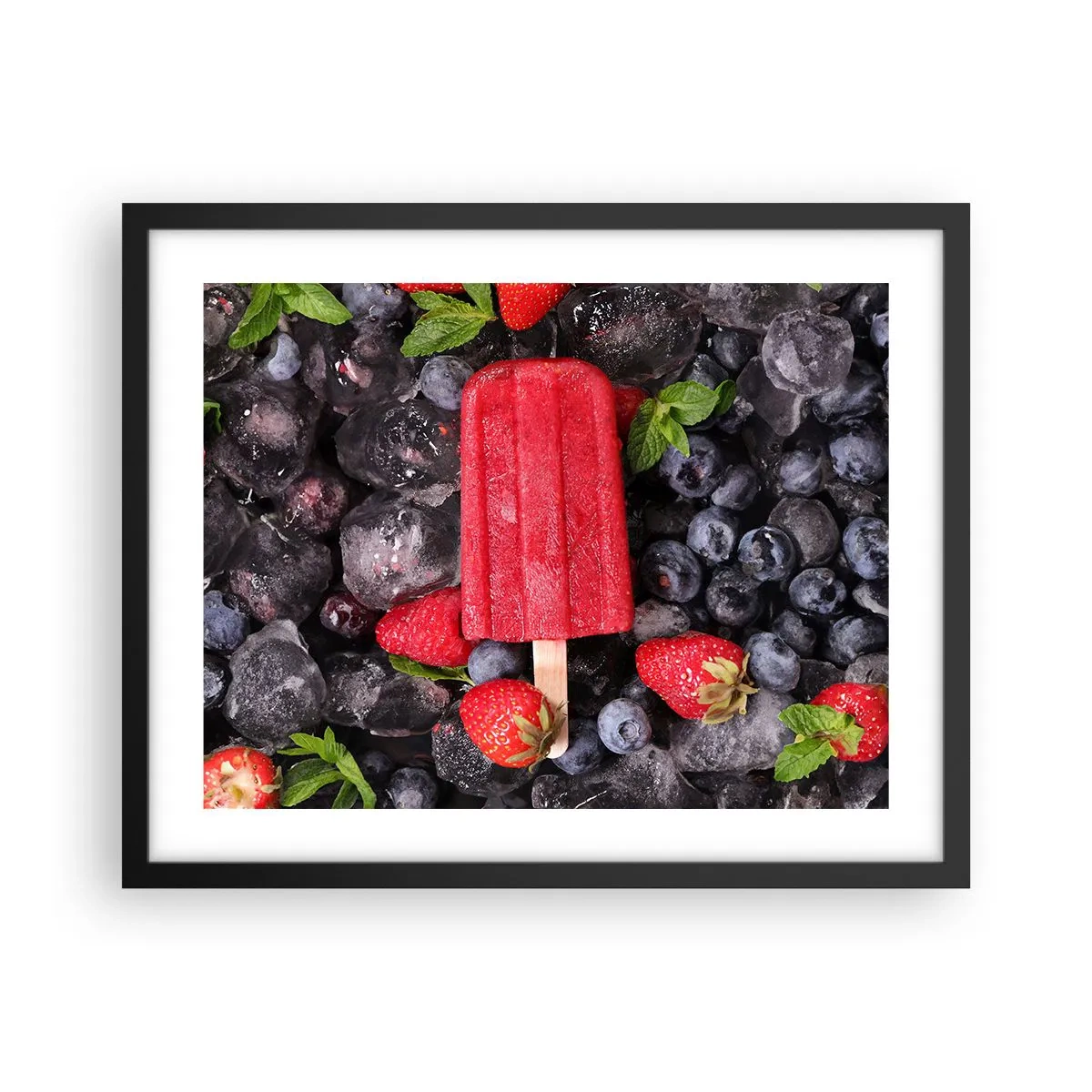 Poster in cornice nera - Il sapore della calda estate - 50x40 cm