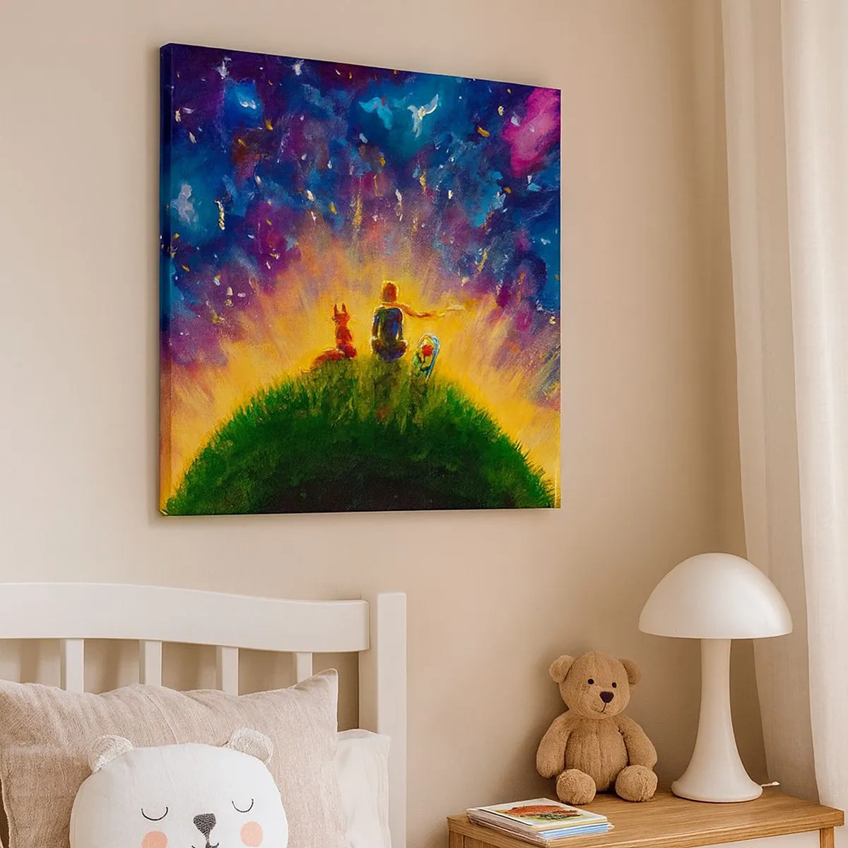 Quadro su tela - Stampe su Tela - Amore e amicizia: l'intero mondo - 30x30 cm