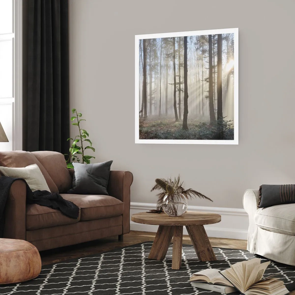 Poster - Anche la nebbia si è svegliata - 40x40 cm