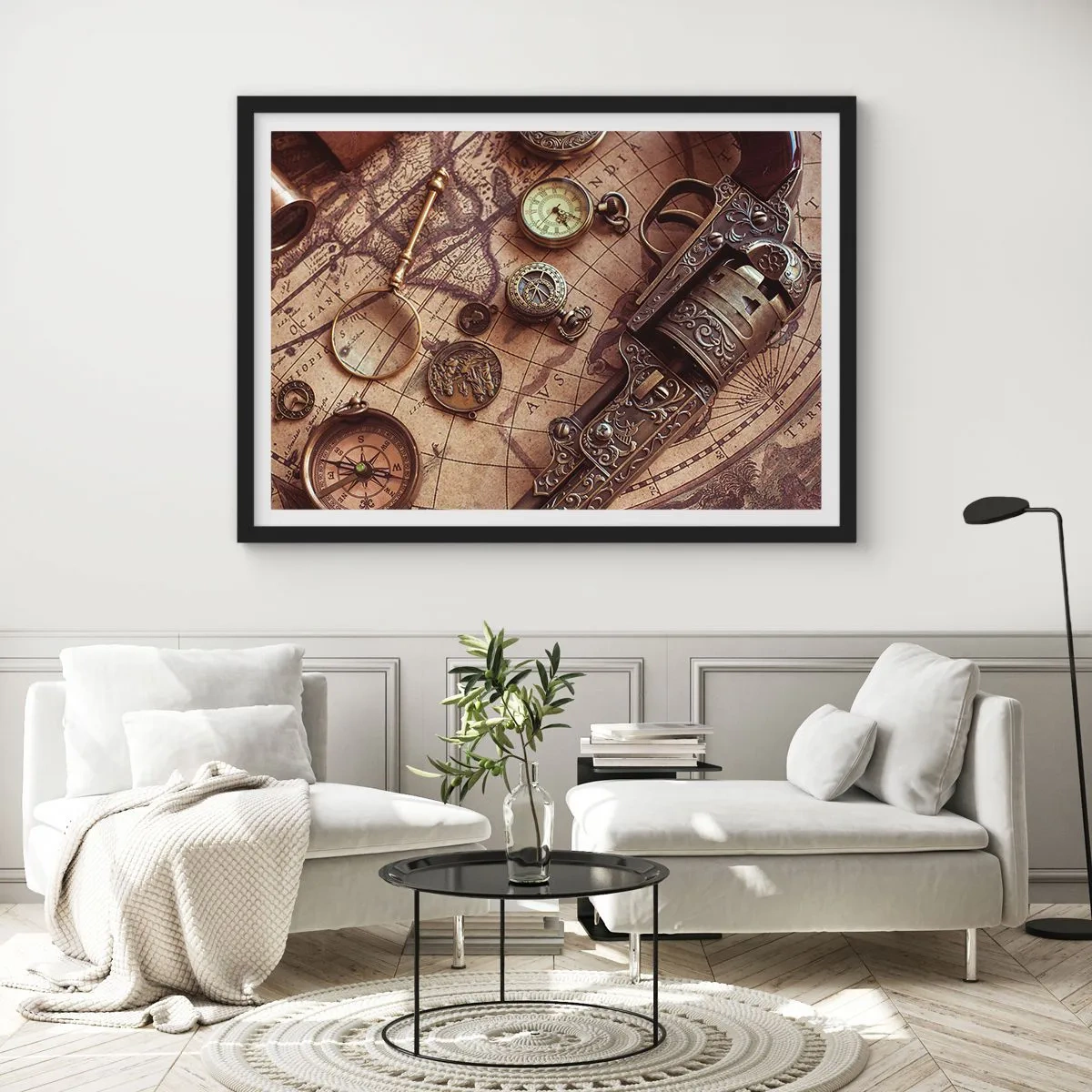 Poster in cornice nera - La natura chiama - 40x30 cm