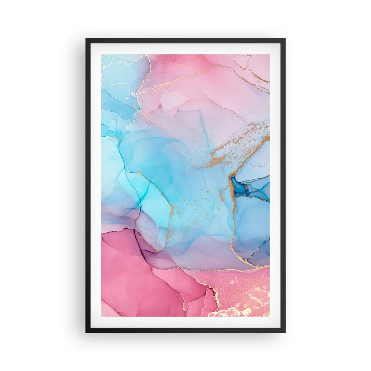 Poster in cornice nera - Incontro e compenetrazione - 61x91 cm