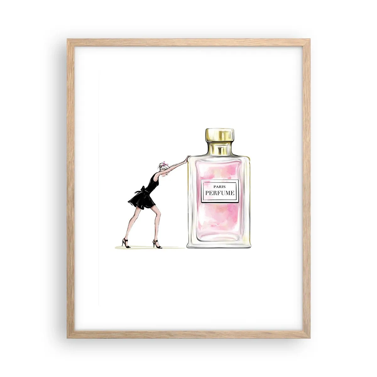 Poster in cornice rovere chiaro - L'essenza della femminilità - 40x50 cm