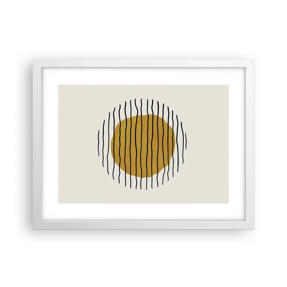 Poster in cornice bianca - Astrazione fremente di calore - 40x30 cm