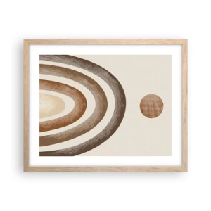 Poster in cornice rovere chiaro - In una galassia lontana - 50x40 cm