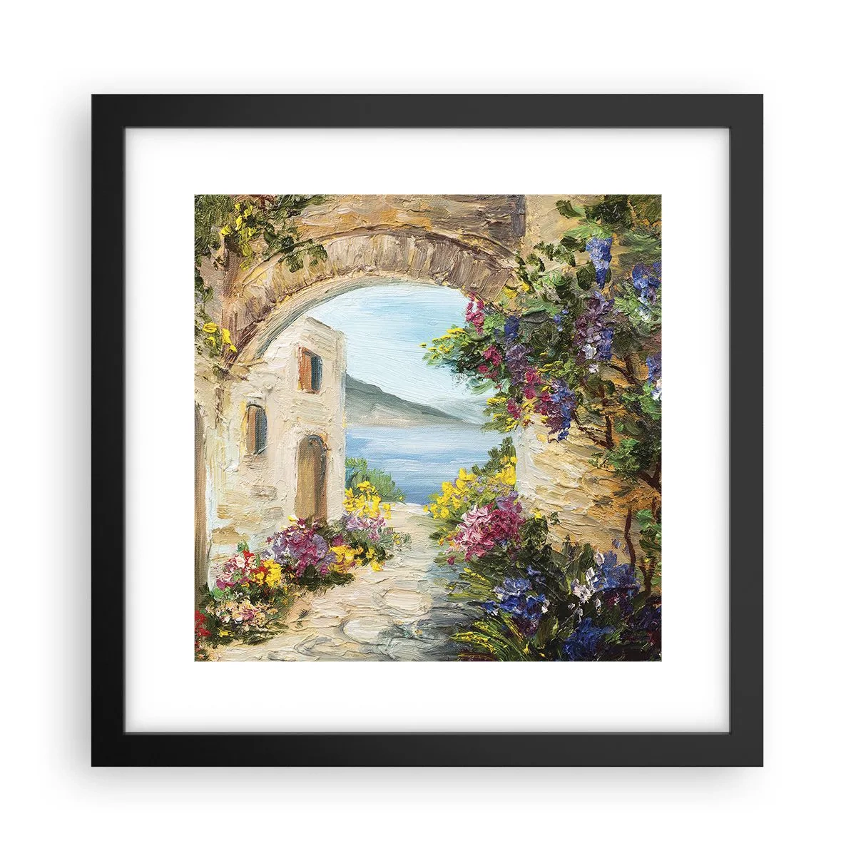 Poster in cornice nera - La bellezza della provincia costiera - 30x30 cm