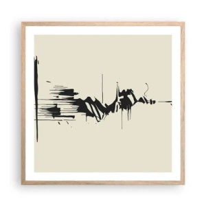 Poster in cornice rovere chiaro - Astrazione frettolosa - 60x60 cm