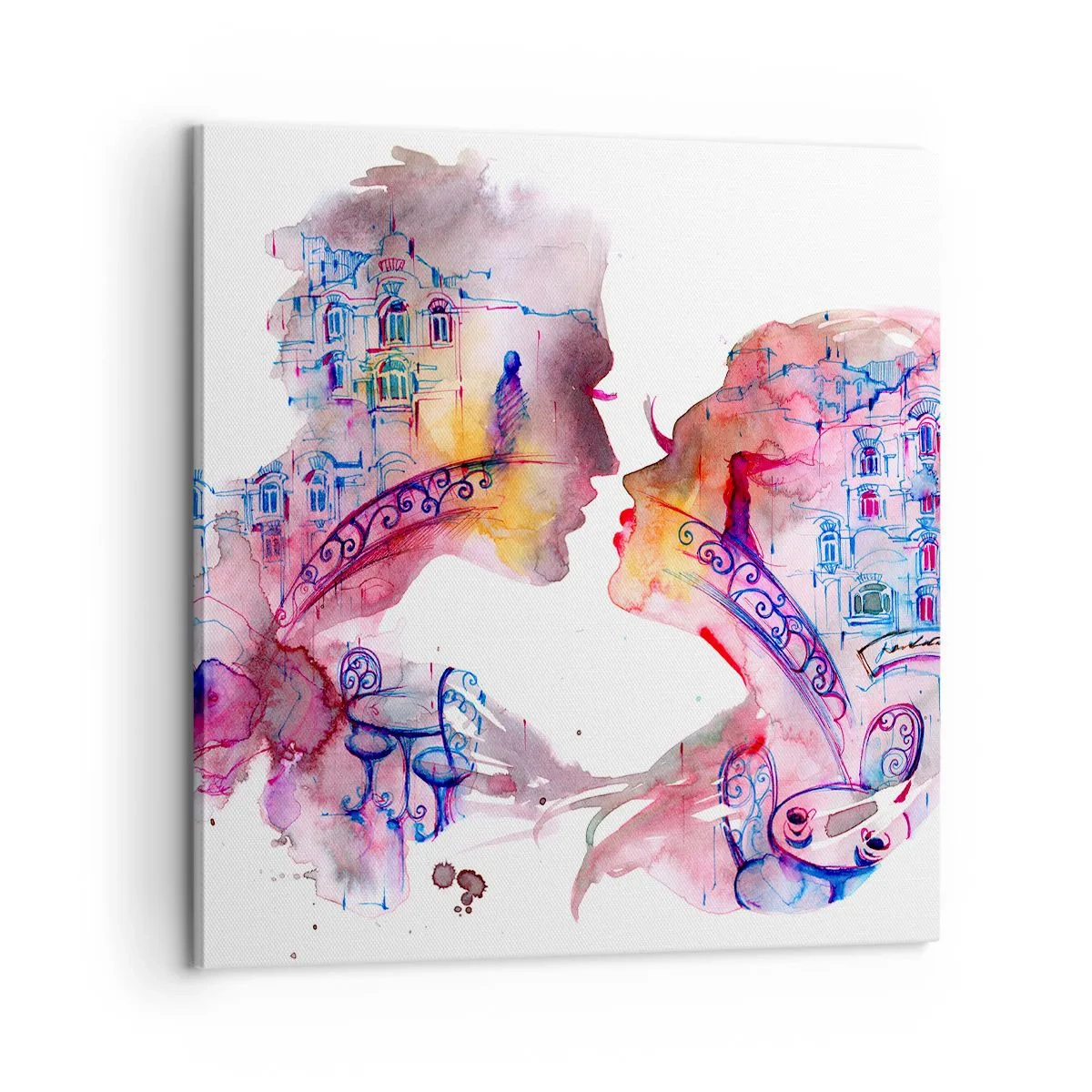 Quadro su tela - Stampe su Tela - Misterioso ponte dei sospiri - 60x60 cm