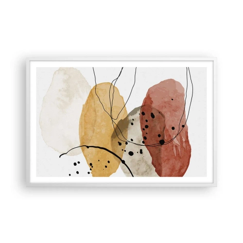 Poster in cornice bianca - Come aria leggera e trasparente - 91x61 cm