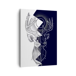 Quadro su tela - Stampe su Tela - Geometria e natura in una composizione simbolica - 50x70cm - Lotta e unità degli opposti - Decorazione murale moderna per soggiorno e camera da letto ARTTOR