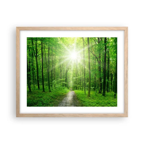 Poster in cornice rovere chiaro - Cattedrale verde - 50x40 cm