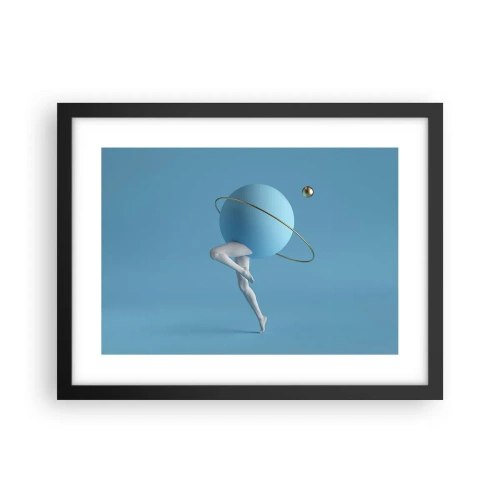 Poster in cornice nera - E i pianeti folleggiano - 40x30 cm