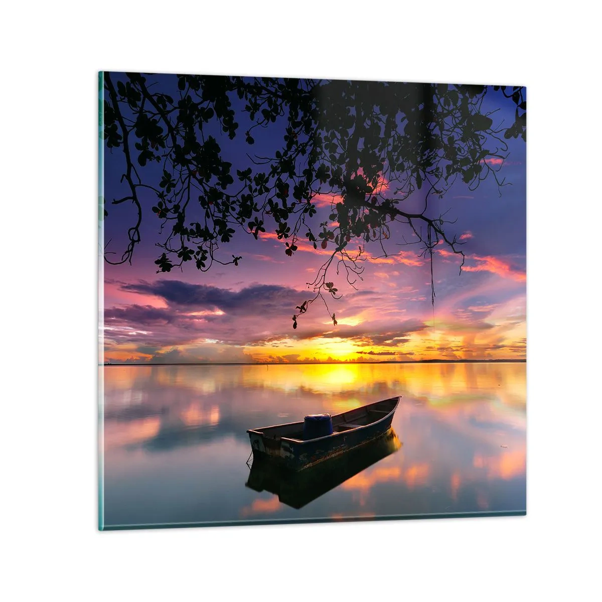 Quadro su vetro - Ti sembra di essere sospeso nel cielo... - 50x50 cm