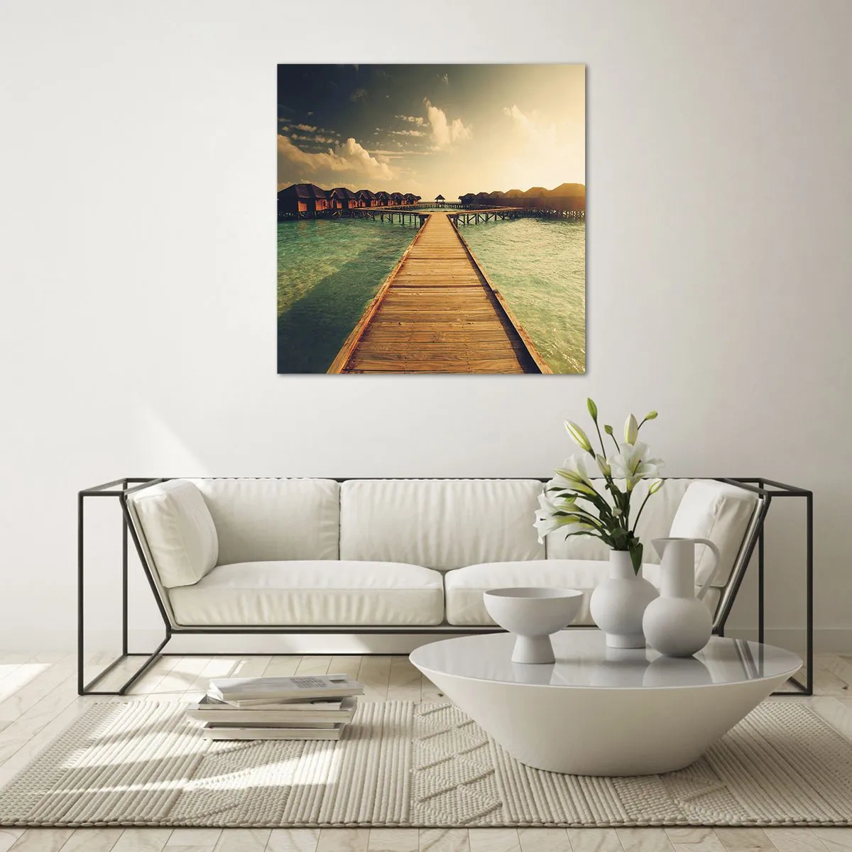 Quadro su vetro - Caldo invito - 60x60 cm