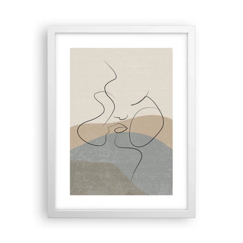 Poster in cornice bianca - Come un tocco di pennello - 30x40 cm