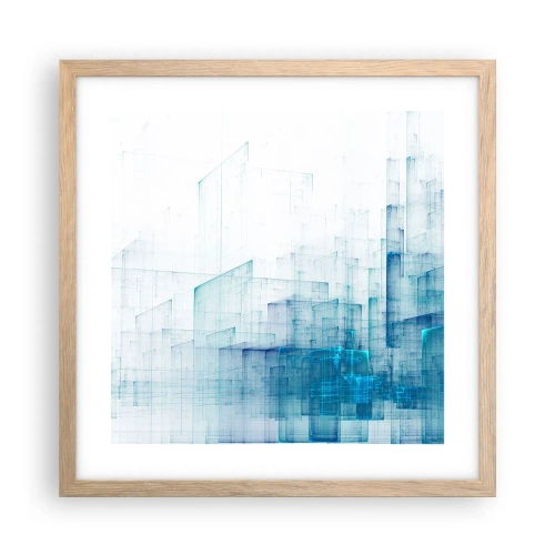 Poster in cornice rovere chiaro - E lo spazio fu - 40x40 cm