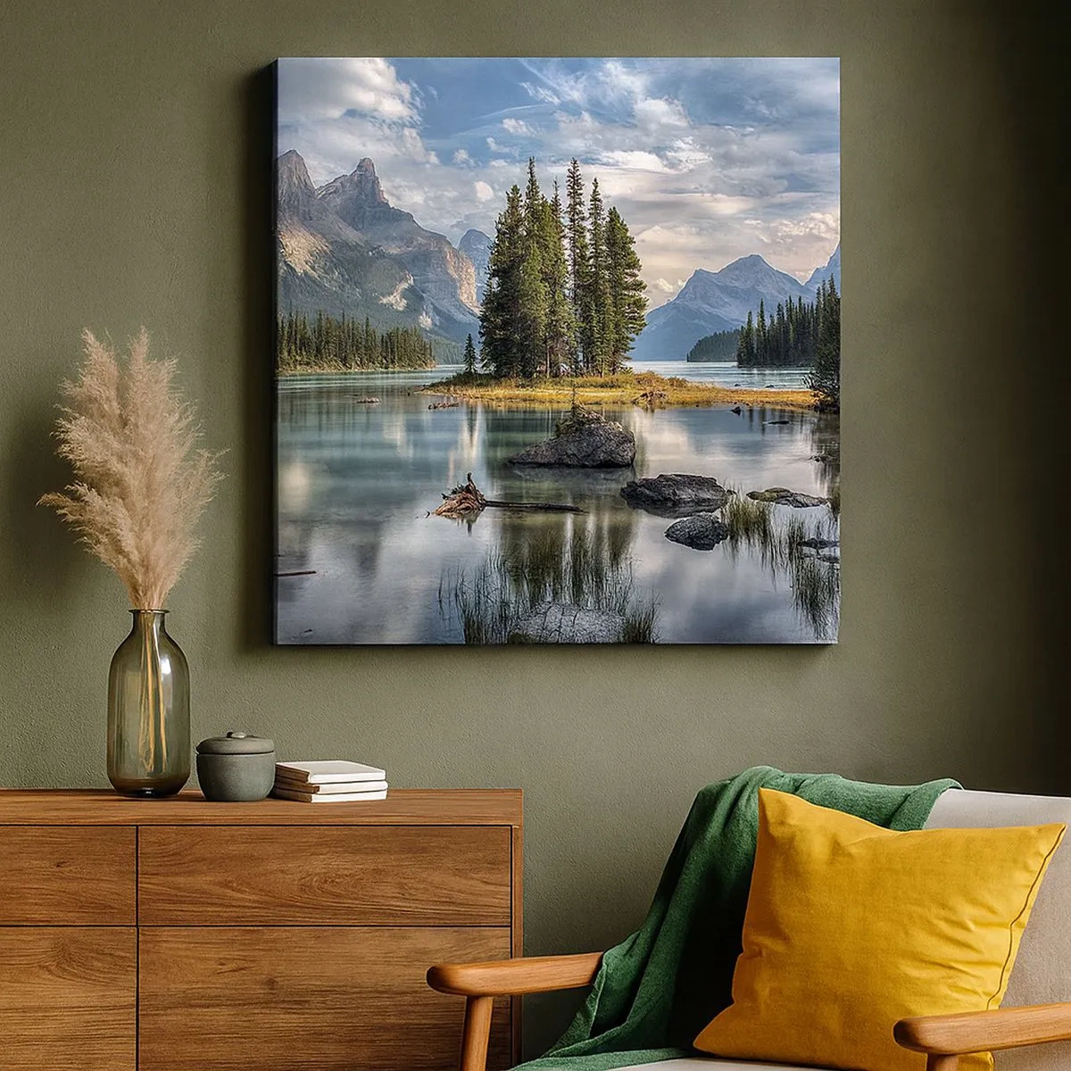 Quadro su tela - Stampe su Tela - Sulle acque grandi e limpide...  - 30x30 cm