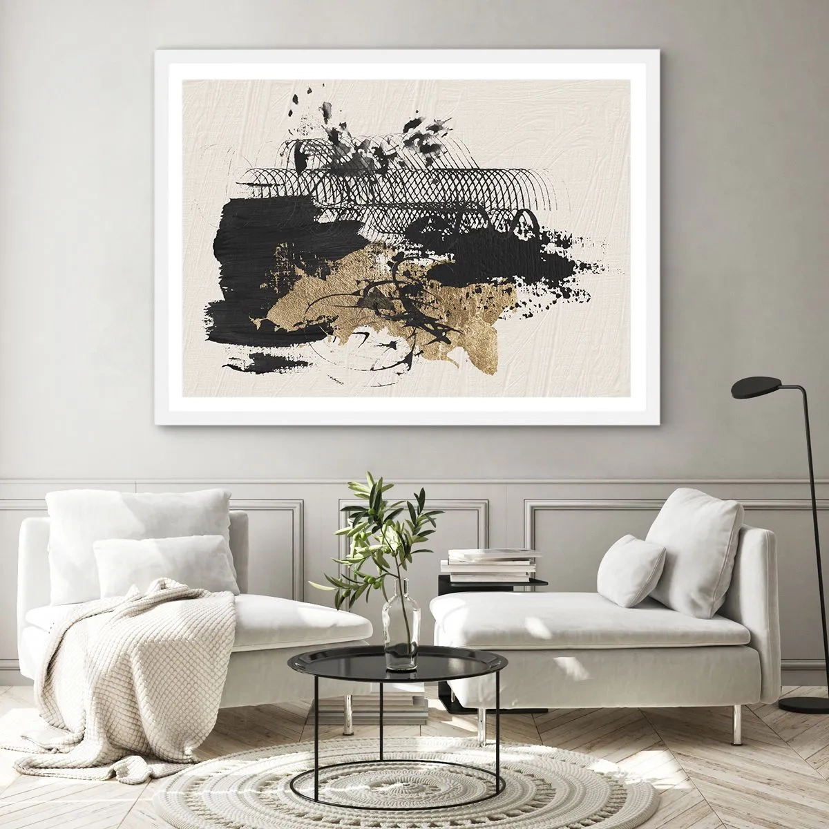 Poster in cornice bianca - Composizione con passione - 50x40 cm