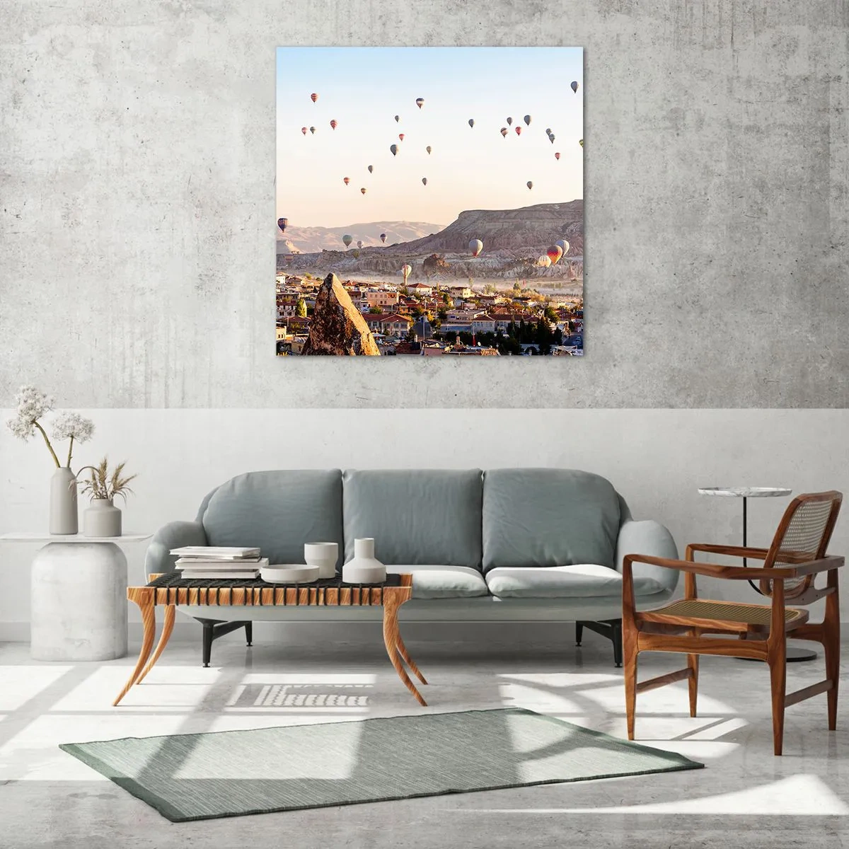 Quadro su vetro - Come navi nel cielo - 70x70 cm