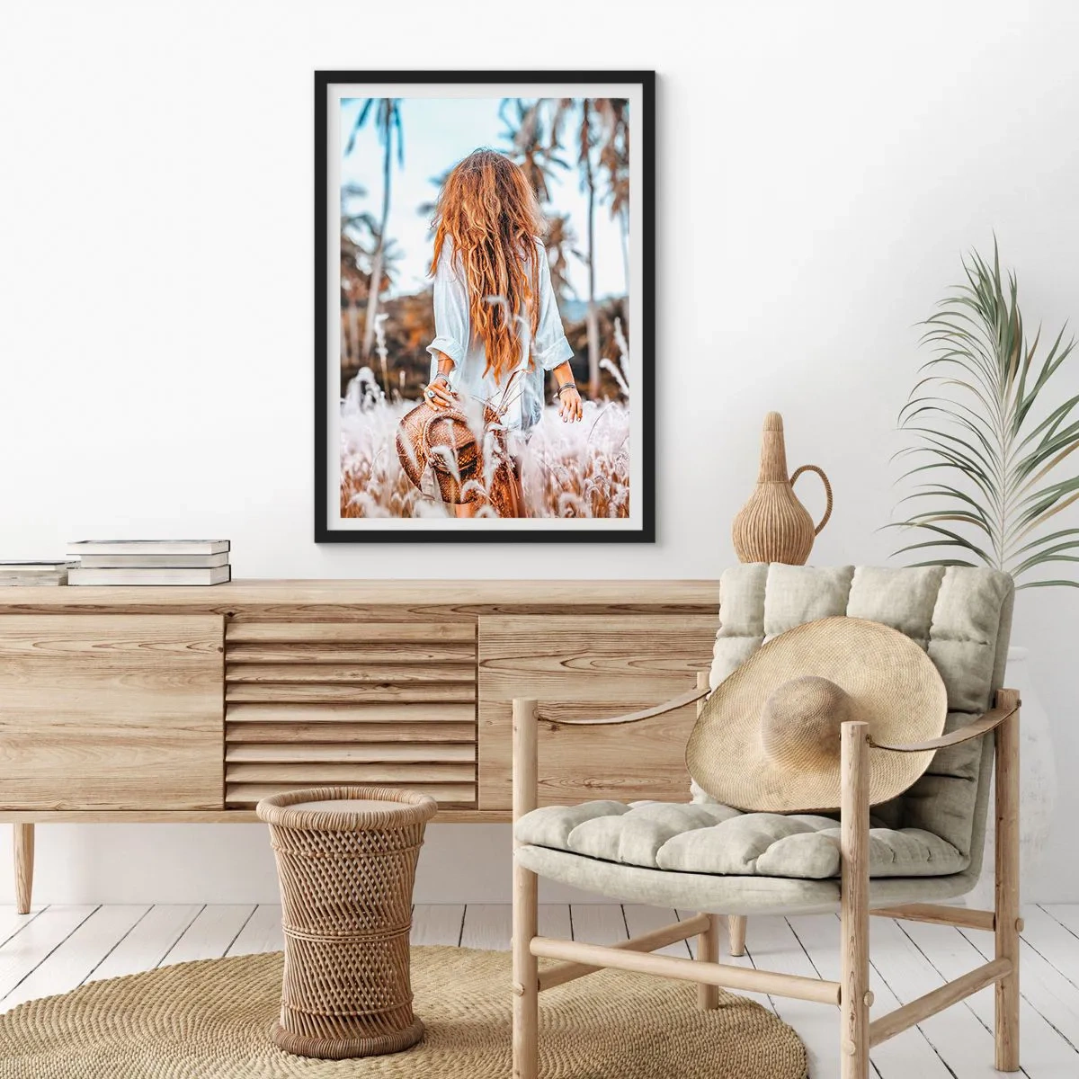 Poster in cornice nera - Nata dalla lanugine dell'erba - 40x50 cm