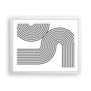 Poster in cornice bianca - In curva - 50x40 cm