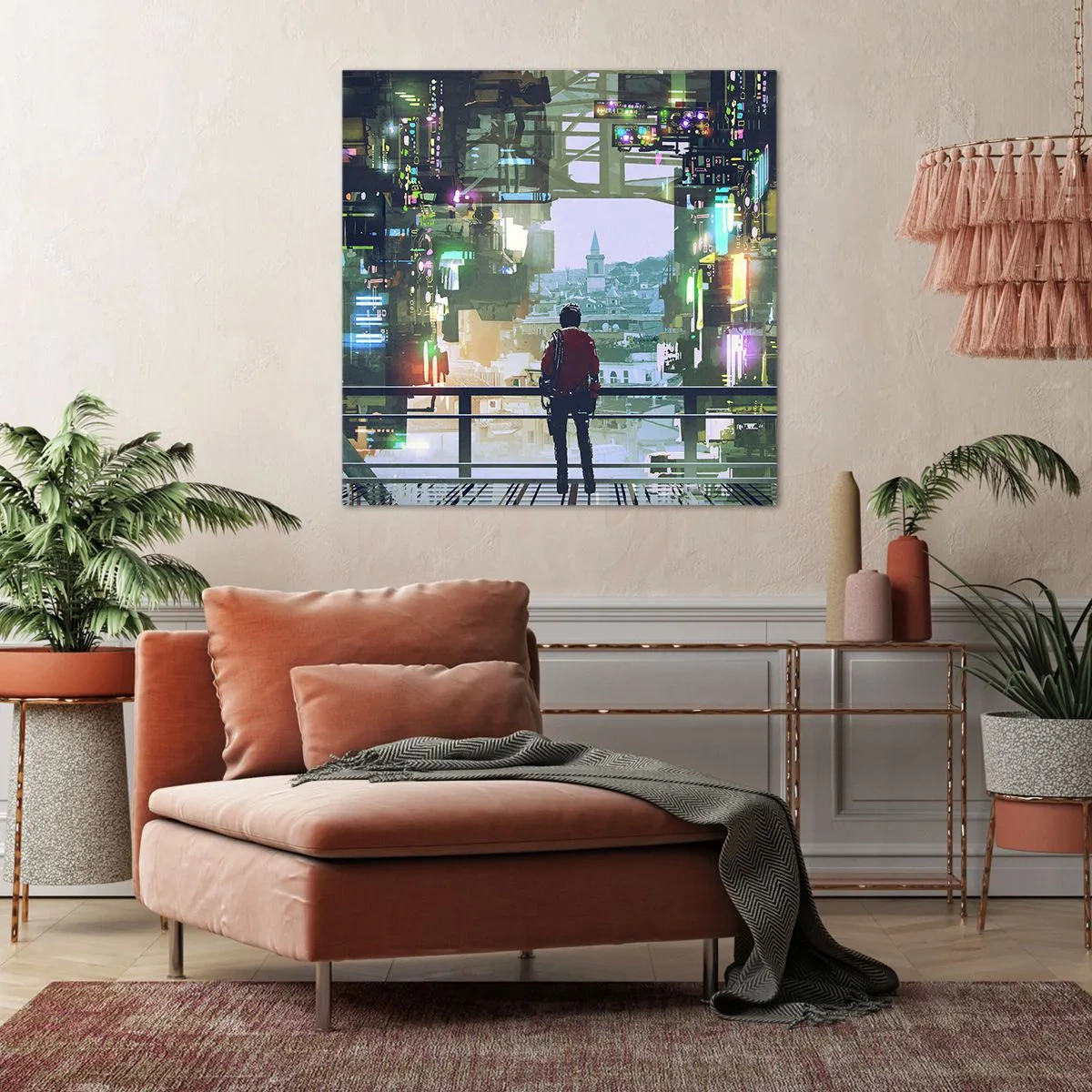 Quadro su tela - Stampe su Tela - Due mondi - 50x50 cm