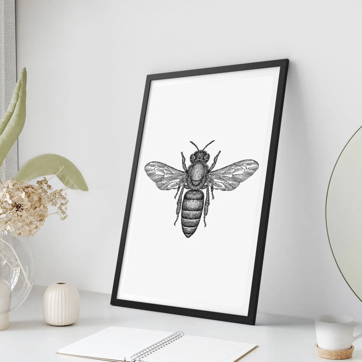 Poster in cornice nera - Ritratto d'insetto - 40x50 cm