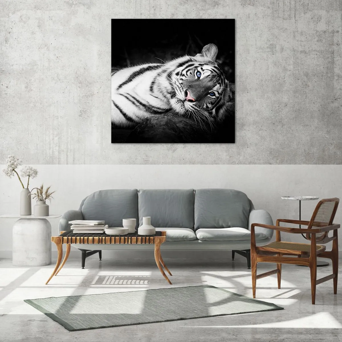 Quadro su vetro - Selvaggità e pace - 40x40 cm